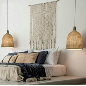 Maire Hand Woven Rattan Bell Pendant