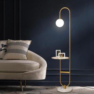 Sliq Dimmable Floor lamp with Round Table and Marble Base