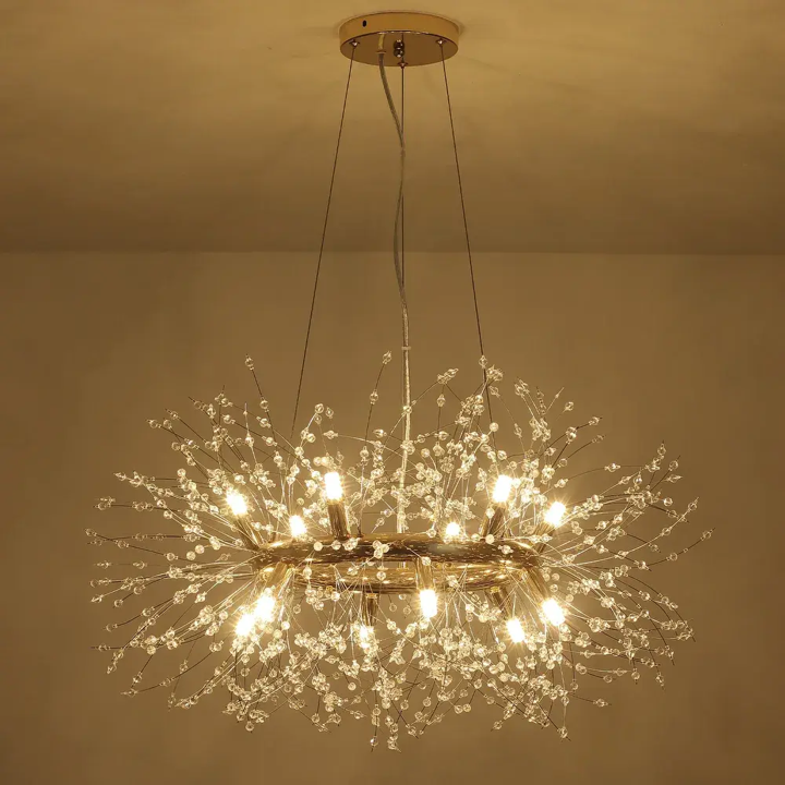 Firework Crystal Sputnik Wagon Wheel Chandelier - Image 2