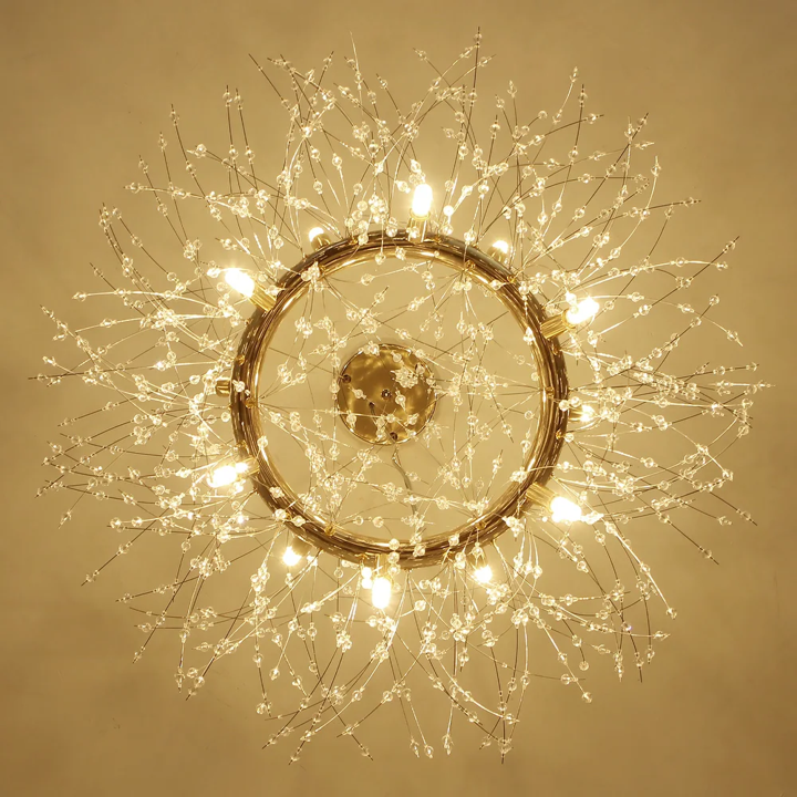 Firework Crystal Sputnik Wagon Wheel Chandelier - Image 5