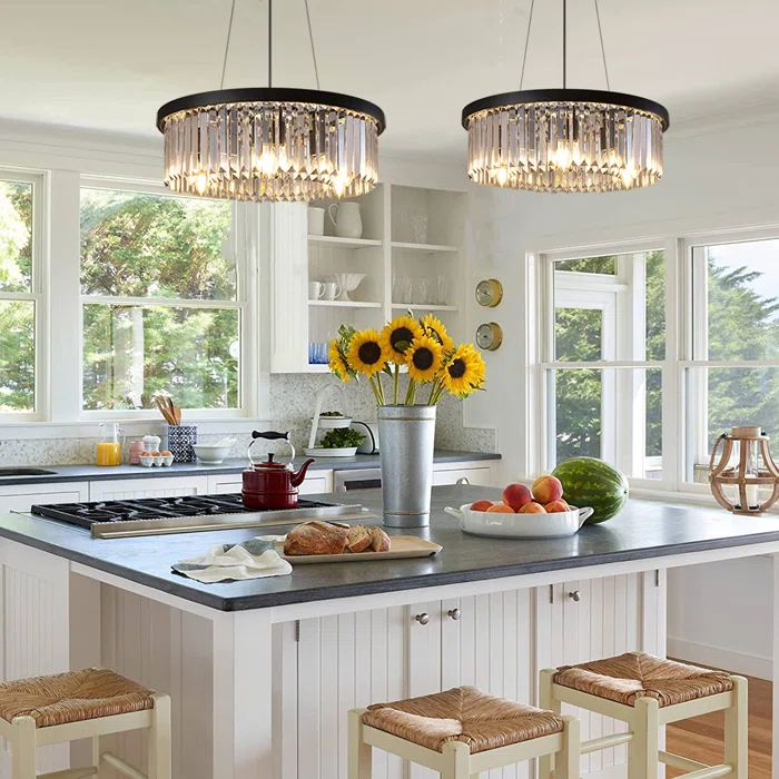 Keon 6 - Light Dimmable Drum Chandelier - Image 2